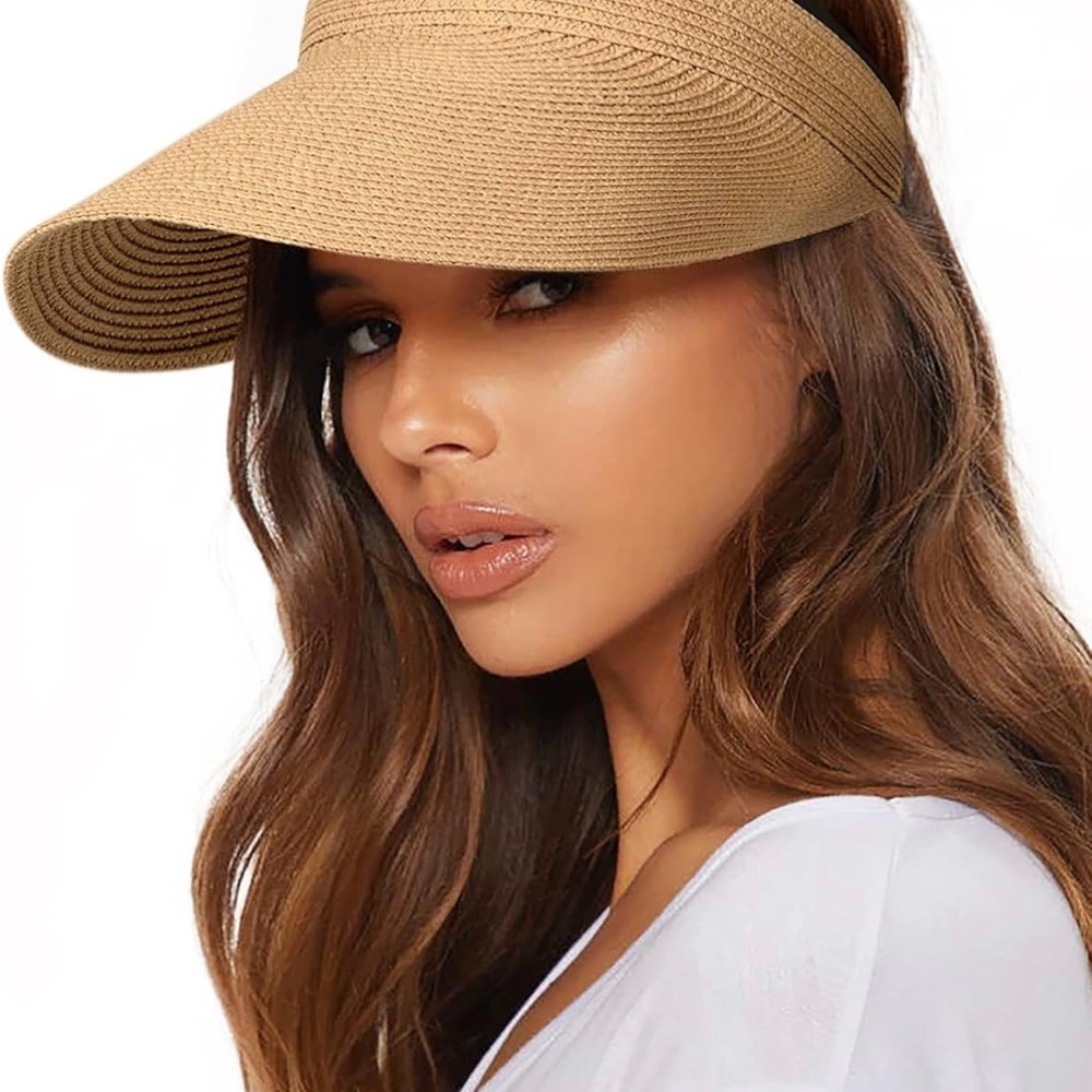 Stylish Tan Sun Visor for Women